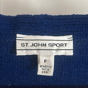 St. John Collection Royal Blue V-Neck Sweater